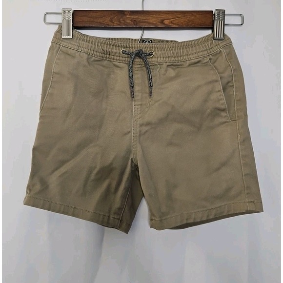 Boys Khaki Volcom Shorts Size 5 - Picture 1 of 7